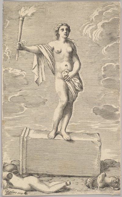 Feminin figur. av Claude Mellan