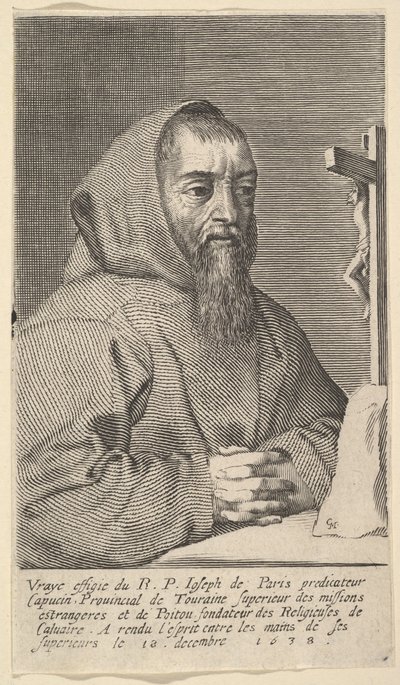 François Le Clerc Du Tremblay, kjent som far Joseph, 1638. av Claude Mellan