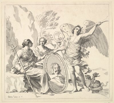 Louis-Emmanuel de Valois, greve av Alais og hertug av Angoulême, 1600-tallet. av Claude Mellan