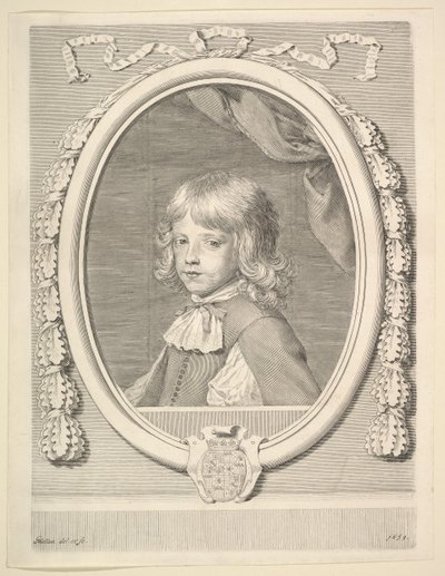 Louis-Joseph de Lorraine, hertug av Guise, som et barn, 1659. av Claude Mellan