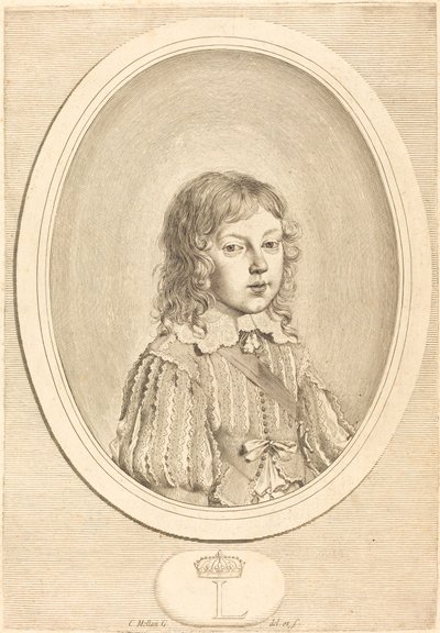 Louis XIV som gutt av Claude Mellan