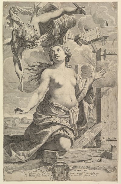 Martyrium av St. Catherine, 1625. av Claude Mellan