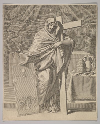 Personifisering av tro, 1642. av Claude Mellan