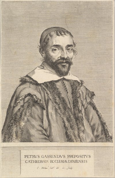 Pierre Gassendi, ca. 1637 eller 1638. av Claude Mellan
