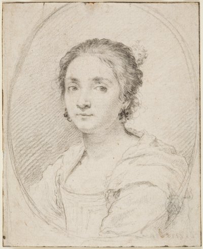 Portrett av Virginia de Vezzo da Velletri av Claude Mellan