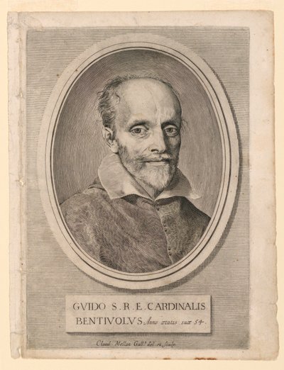 Portrett av kardinal Guido Bentivoglio av Claude Mellan