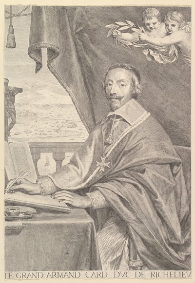 Portrett av kardinal Richelieu, 1651. av Claude Mellan