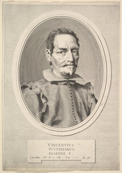 Portrett av Vincenzo Giustiniani, 1631. av Claude Mellan