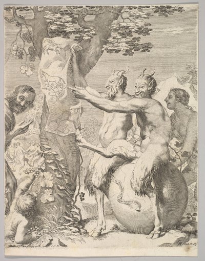 Satyrer, før 1645. av Claude Mellan