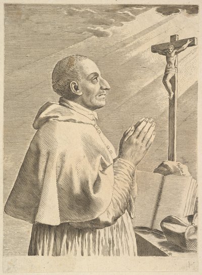 Sankt Carlo Borromeo av Claude Mellan