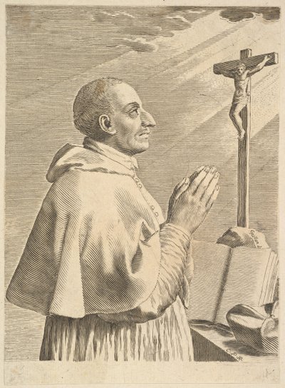 St. Charles Borromeo. av Claude Mellan