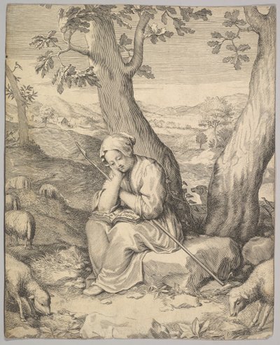 St. Genevieve. av Claude Mellan