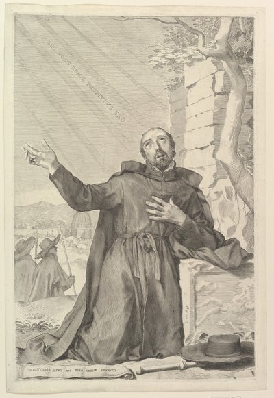 St. Ignatius i ekstase. av Claude Mellan