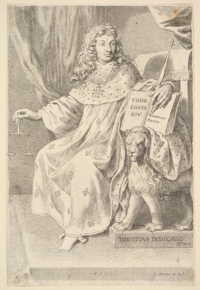 Tittelside: Le Code Louis XIV, 1667. av Claude Mellan