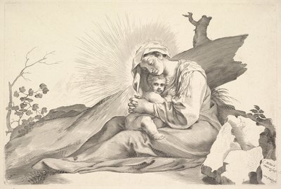 Jomfru Maria med barnet av Claude Mellan