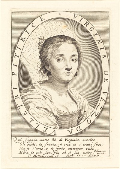 Virginia da Vezzo av Claude Mellan