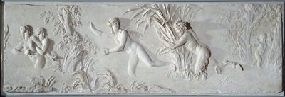 Pan forfølger Syrinx under blikket til Amour Bas-relieff av Claude Michel dit Clodion (1738-1814). Rundt 1782 Paris, Louvre-museet av Claude Michel Clodion
