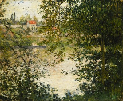 En utsikt gjennom trærne på øya La Grande Jatte; Gjennom trærne, øya La Grande Jatte, 1878 av Claude Monet