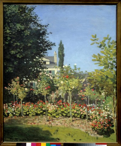 En blomsterhage i Sainte Adresse. Maleri av Claude Monet (1840-1926) av Claude Monet