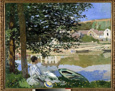 Ved kanten av vannet i Bennecourt av Claude Monet