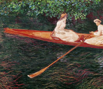 Båtliv på elven Epte, ca. 1889-1890 av Claude Monet