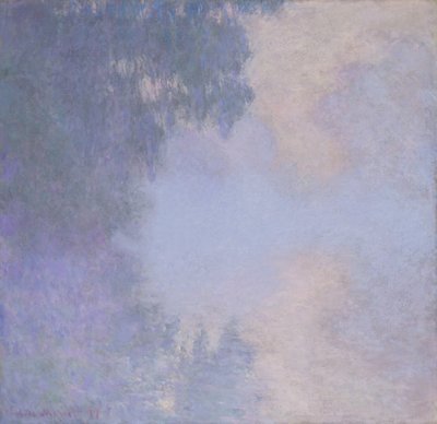 Gren av Seinen nær Giverny Mist, 1897. av Claude Monet