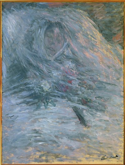 Camille på dødsleiet (olje på lerret) av Claude Monet