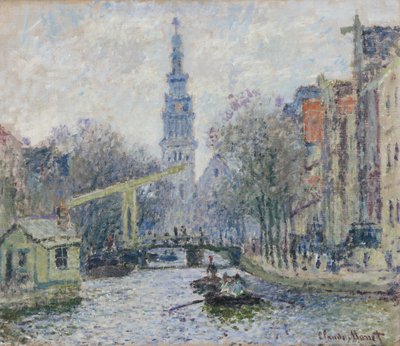 Kanal til Amsterdam, 1874 av Claude Monet