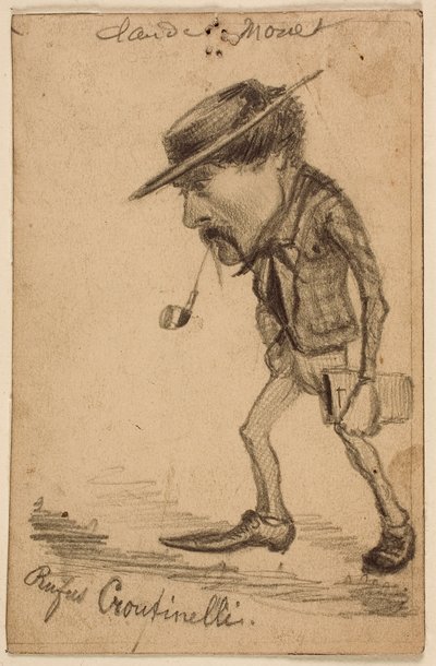 Karikatur av Henri Cassinelli ("Rufus Croutinelli") av Claude Monet