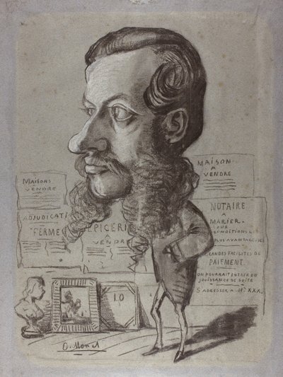 Karikatur av Léon Manchon, ca. 1858 av Claude Monet