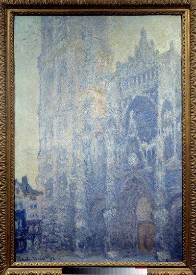 Cathedrale Notre-Dame de Rouen, portalen og tårnet Saint Romain, effect du matin, harmoni blanche Maleri av Claude Monet (1840-1926) 1893 Søn. 1,06x0,73 m Paris, musee d