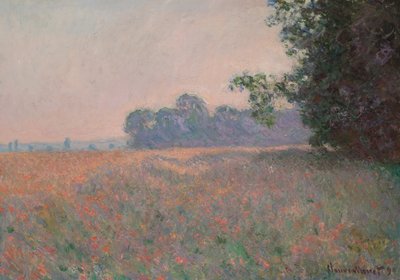 Havre- og valmueåker av Claude Monet