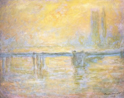 Charing Cross Bridge, Tåke; Charing Cross Bridge, Brouillard, 1902 av Claude Monet