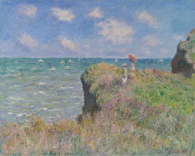 Cliff Walk ved Pourville, 1882. av Claude Monet