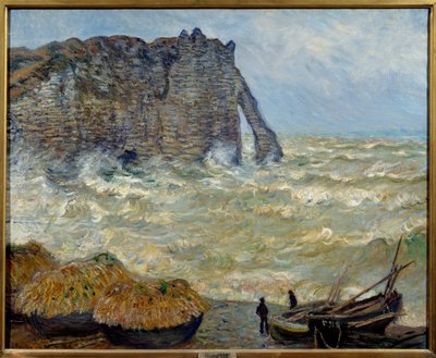 Klippe ved Etretat av Claude Monet