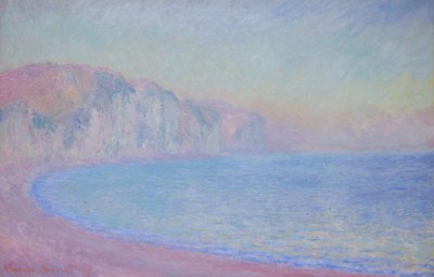Klipper ved Pourville, stigende sol av Claude Monet