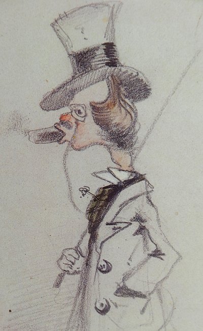 Dandy med en sigar Dandy au Cigare, ca 1857 av Claude Monet