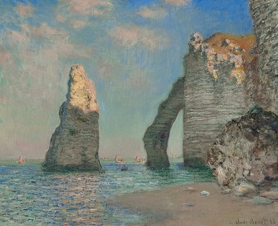 Steinene ved Étretat. 1885 av Claude Monet