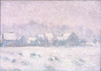 Snøeffekt i Giverny (Schnee i Giverny) av Claude Monet