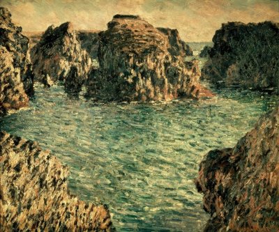 Inngang til Port-Goulphar, Belle-Ile av Claude Monet