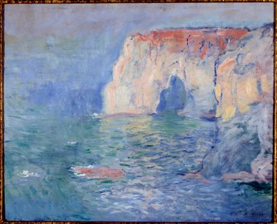 Etretat, manneporten, refleksjoner over vannet Maleri av Claude Monet (1840-1926) 1885 Søn. 0,65x0,81 m Paris, Orsay-museet av Claude Monet