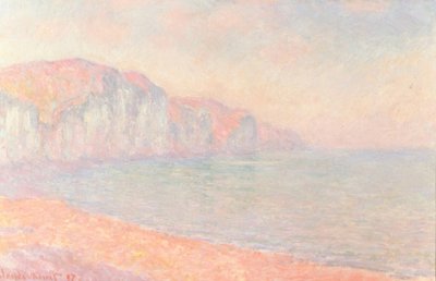 Cliffs of Pourville, om morgenen av Claude Monet
