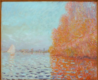 Elvelandskap, høst av Claude Monet