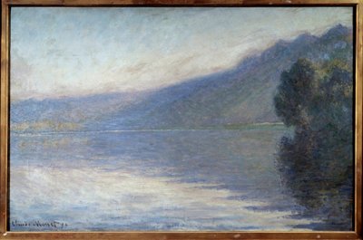 Tåke på Seinen ved Port Villiez Maleri av Claude Monet (1840-1926) 1894 Søn. 0,66x1,05 m Rouen, Museum of Fine Arts - Mist on the Seine at Port Villiez. Maleri av Claude Monet (1840-1926) av Claude Monet