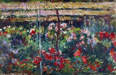 Hage av peoner. (Maleri, 1887) av Claude Monet