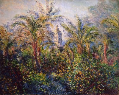 Hage i Bordighera, inntrykk om morgenen. 1884 av Claude Monet