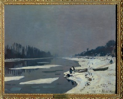 Isbiter på Seinen ved Bougival, Yvelines Maleri av Claude Monet (1840-1926) Dim 0,65 x 0,81 m Paris Louvre museum Obligatorisk omtale: Donasjon Helene og Victor Lyon av Claude Monet