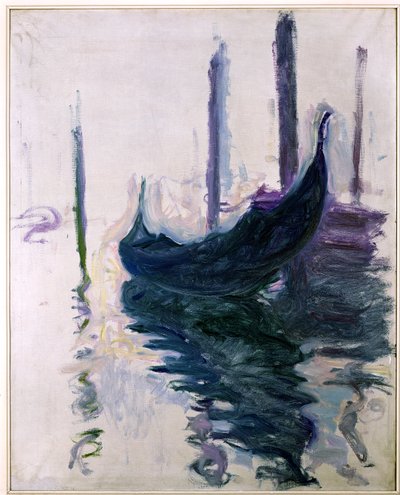Gondoler i Venezia, 1908 av Claude Monet