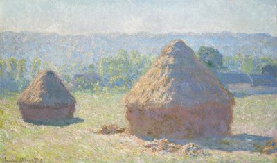 Høystakker, slutten av sommeren av Claude Monet