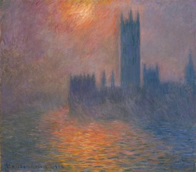 Stortinget. Solnedgang, 1900-1901. av Claude Monet